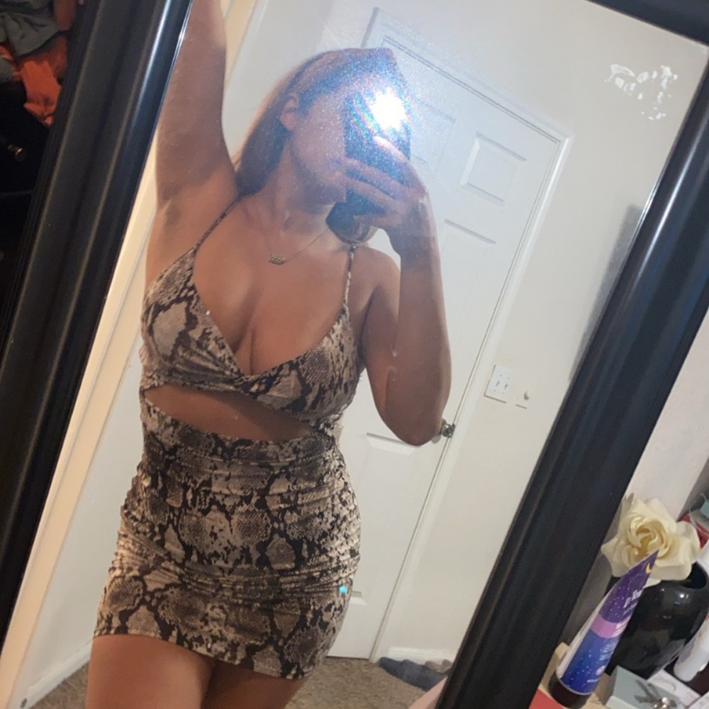 Snake print dress
